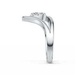 Sterling Silver Semi Mount Ring Setting Oval OV 7x5mm Simple Solitaire Minimal Design