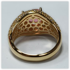 Sterling Silver Semi Mount Ring Setting for Pear PE 10x8mm Stone East West