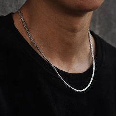 Sterling Silver Bone Chain Sulfur Oxidized Finish 16" 18" 20" 22" 24" 26"