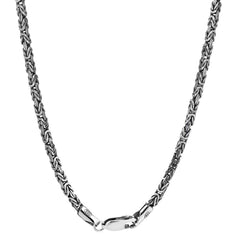 Sterling Silver Bone Chain Sulfur Oxidized Finish 16" 18" 20" 22" 24" 26"