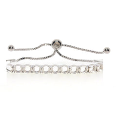 Sterling Silver Semi Mount Tennis Bracelet Setting Round RD 5x5mm 20 Stones