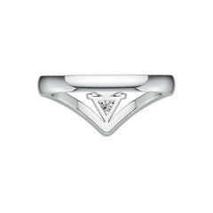 Sterling Silver Semi Mount Ring Setting Triangle TL 5x5mm Simple Solitaire Minimal Design
