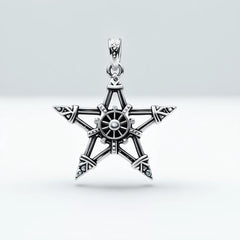 Custom Sterling Silver Star Pendant 2.75"