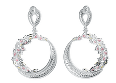 Elegant Crescent Crystal Birthstone Drop Earrings – 12 Birthstone Variants micro-pavé crystal PJC5678E