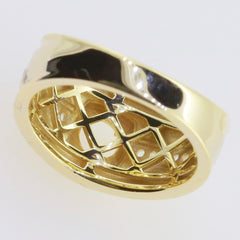 Custom men's sterling silver semi mount ring setting, round RD 8x8mm, showcasing intricate design.