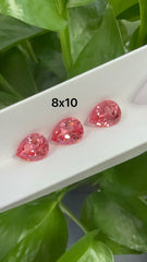 Custom order for a created padparadscha sapphire  Pear PE 10x8mm