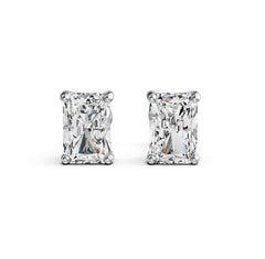 Sterling Silver Semi Mount Earrings Setting Emerald OCT 6x4mm Stud