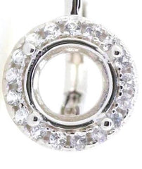 Custom Jacket Earring 10mm size halo with moissanite for Stud 6mm Appx