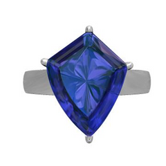 Sterling Silver Semi Mount Ring Setting Shield Shape Customized