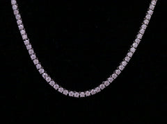 Sterling Silver Semi Mount Tennis Necklace Setting Round RD 3.5x3.5mm