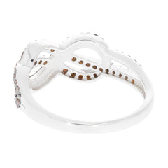 Elegant Blue Diamond Sterling Silver Ring showcasing intricate design and sparkling accents, perfect for luxurious style.