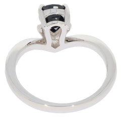 Sterling silver ring featuring a pear blue spinel gemstone, showcasing its elegant cut and sparkling design.