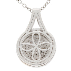 Elegant sterling silver pendant with a floral design, perfect for adding sophistication to any jewelry collection.