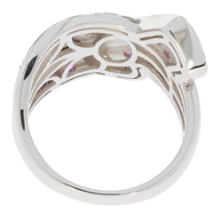 View of the interior design of a Purple Sapphire Sterling Silver Ring showcasing intricate detailing and craftsmanship.