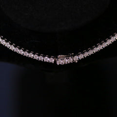 Sterling Silver Semi Mount Tennis Necklace Setting Round RD 3.5x3.5mm