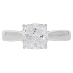 Elegant White Moissanite Sterling Silver Ring featuring a sparkling gemstone, perfect for sophisticated style.