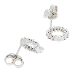 Blue diamond sterling silver earrings showcasing unique design and sparkling gemstone accents.