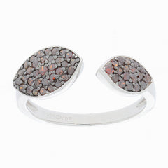 Red Diamond sterling silver ring with accent featuring sparkling gemstones for an elegant look.