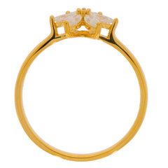 Elegant marquise white diamond sterling silver ring with accent, showcasing timeless beauty and brilliance.