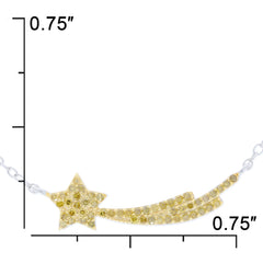 Stylish yellow diamond star necklace with a sparkling design, perfect for elegant occasions.