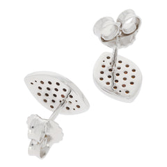 Green Diamond Sterling Silver Earrings featuring a unique design and sparkling gemstone accents, perfect for elegant styling.