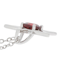 Elegant Red Garnet Sterling Silver Pendant showcasing its sparkling gemstone and intricate design.