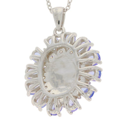 Blue Opal Sterling Silver Pendant with elegant design and captivating gemstone accent, perfect for sophisticated style.