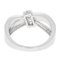 Back view of a Round Blue Opal Sterling Silver Ring showcasing intricate detailing and sleek design.