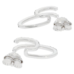 Sterling silver ring featuring a unique design with glasses motif, showcasing elegant craftsmanship and modern style.