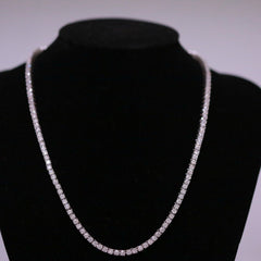 Sterling Silver Semi Mount Tennis Necklace Setting Round RD 3.5x3.5mm