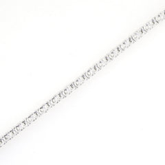 Sterling Silver Semi Mount Tennis Bracelet Setting with round RD 2x2mm design, featuring intricate detailing.