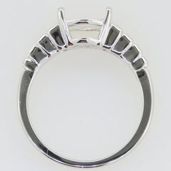 Sterling Silver Semi Mount Ring Setting Oval OV 11.7 x 9.4mm