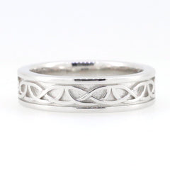 Sterling Silver Claddagh Ring with Celtic Knot design, handmade to order, perfect for unique jewelry lovers.