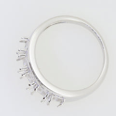 Sterling silver semi mount ring setting with oval stone holders for multi-stone designs, customizable and made to order.