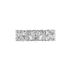 Sterling Silver Semi Mount Ring Setting Emerald OCT 6x4mm Eternity Band