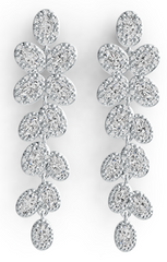 Elegant Teardrop Halo Birthstone Earrings – Marquise Gemstone Fan Design with Micro-Pavé Center, 12 Gemstone Variants PJC36804E