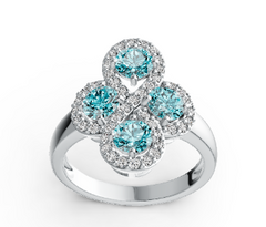 Elegant Infinity Cluster Birthstone Ring – 12 Gemstone Variants, Micro-Pavé Halo Design, Premium Statement Jewelry PJC2970R
