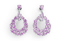 Elegant Pavé Wreath Dangle Earrings – Twisted Loop Accent, Sparkling Crystal Statement Jewelry PJC6744E