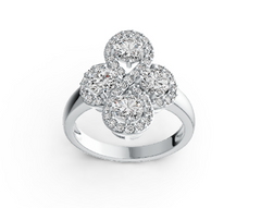 Elegant Infinity Cluster Birthstone Ring – 12 Gemstone Variants, Micro-Pavé Halo Design, Premium Statement Jewelry PJC2970R